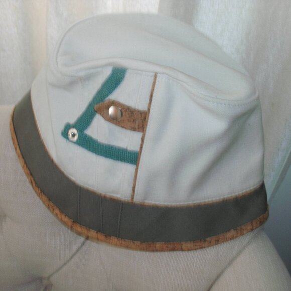 Nobis Linen Blend Cork Trim Multi Color Classic Fashion Sporty Bucket Hat OS - Picture 5 of 5